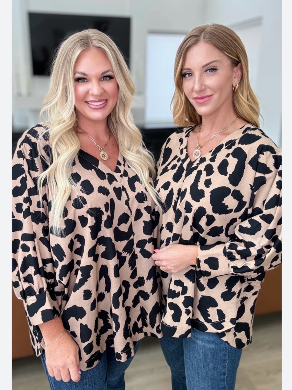 Jodifl Leopard Print poncho style top - size Small - Oversized
